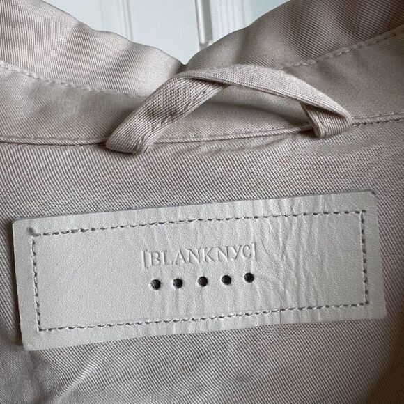 Blank NYC Khaki Asymmetrical Diagonal Zip Windbreaker Jacket sz 1X - Picture 5 of 8